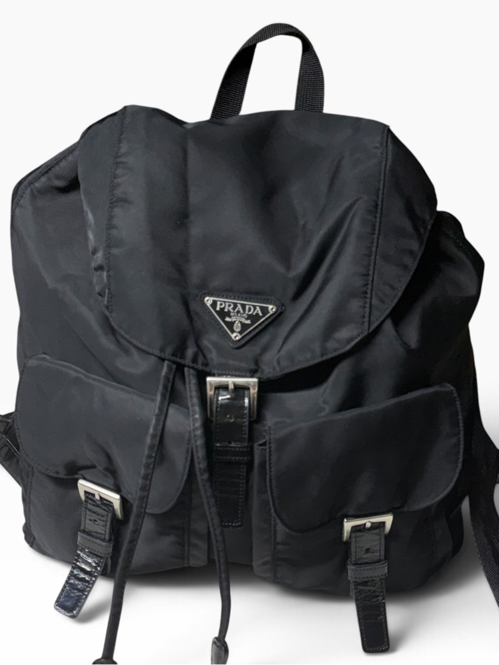 Prada, Nylon & Leather Medium  Backpack
